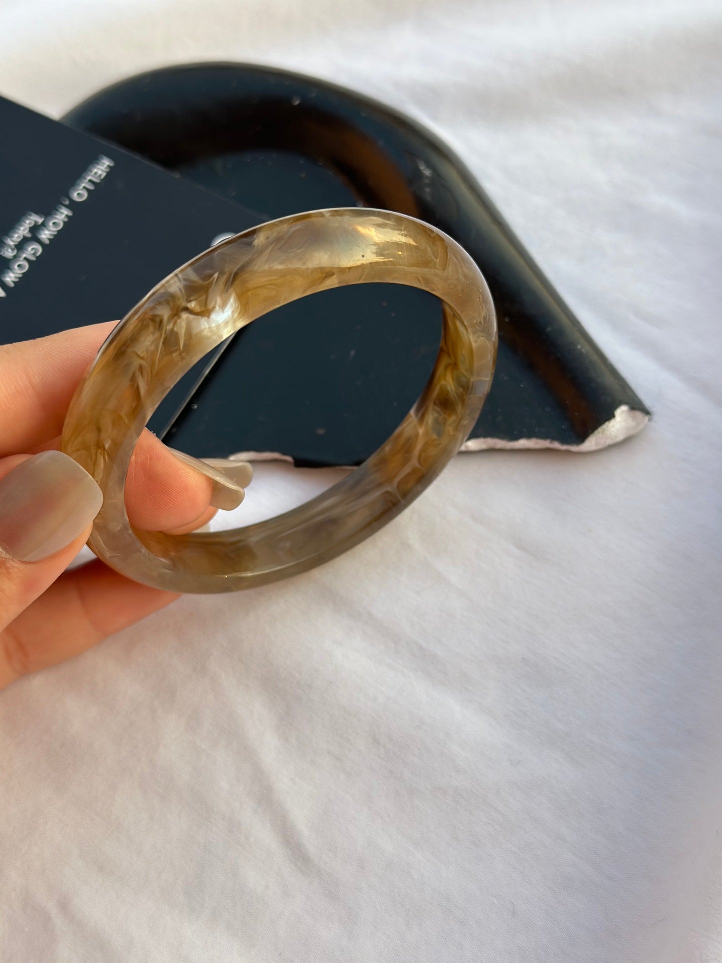 Honey Circle Acrylic Bangle