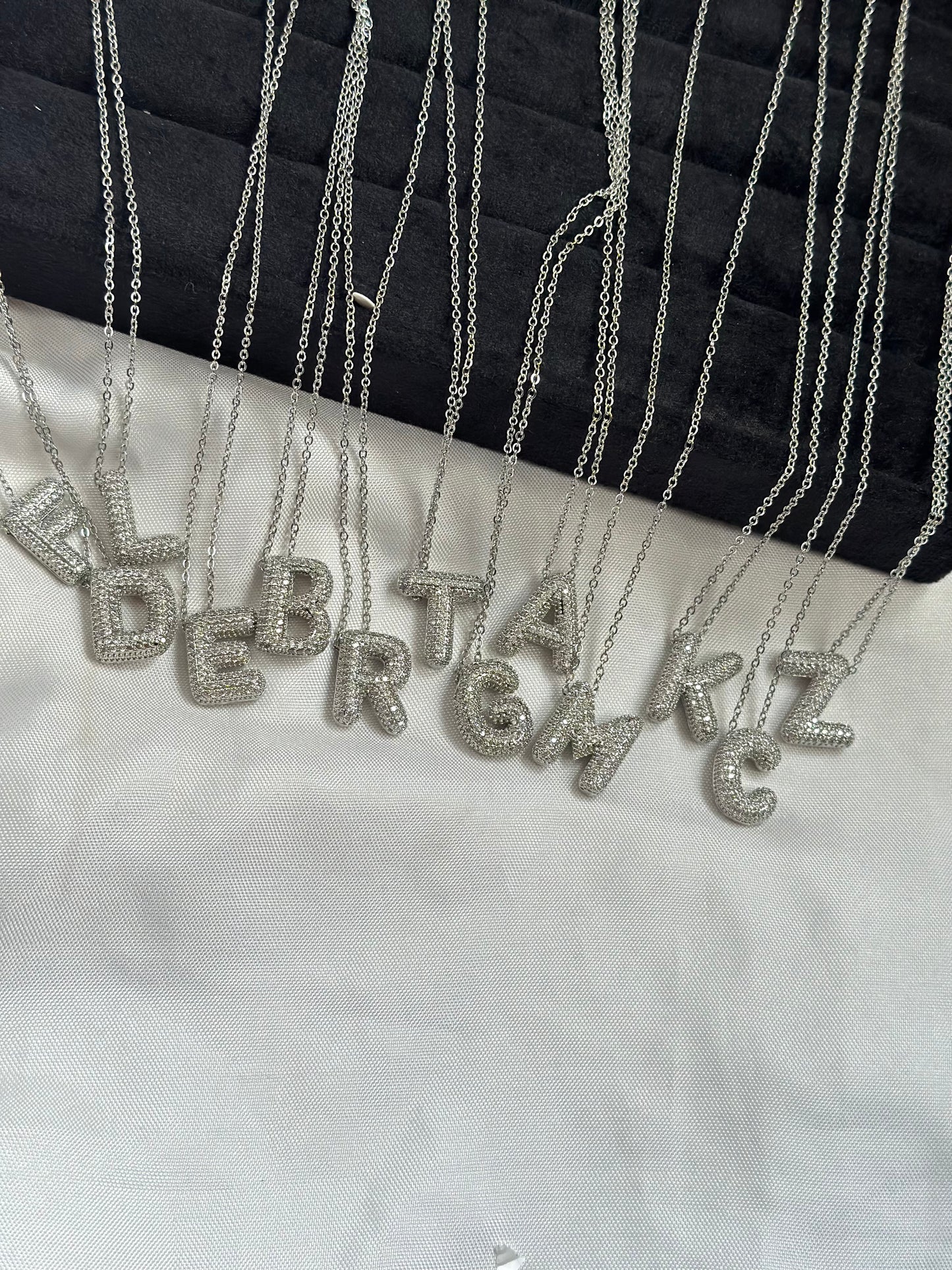 Silver Bubble Letter