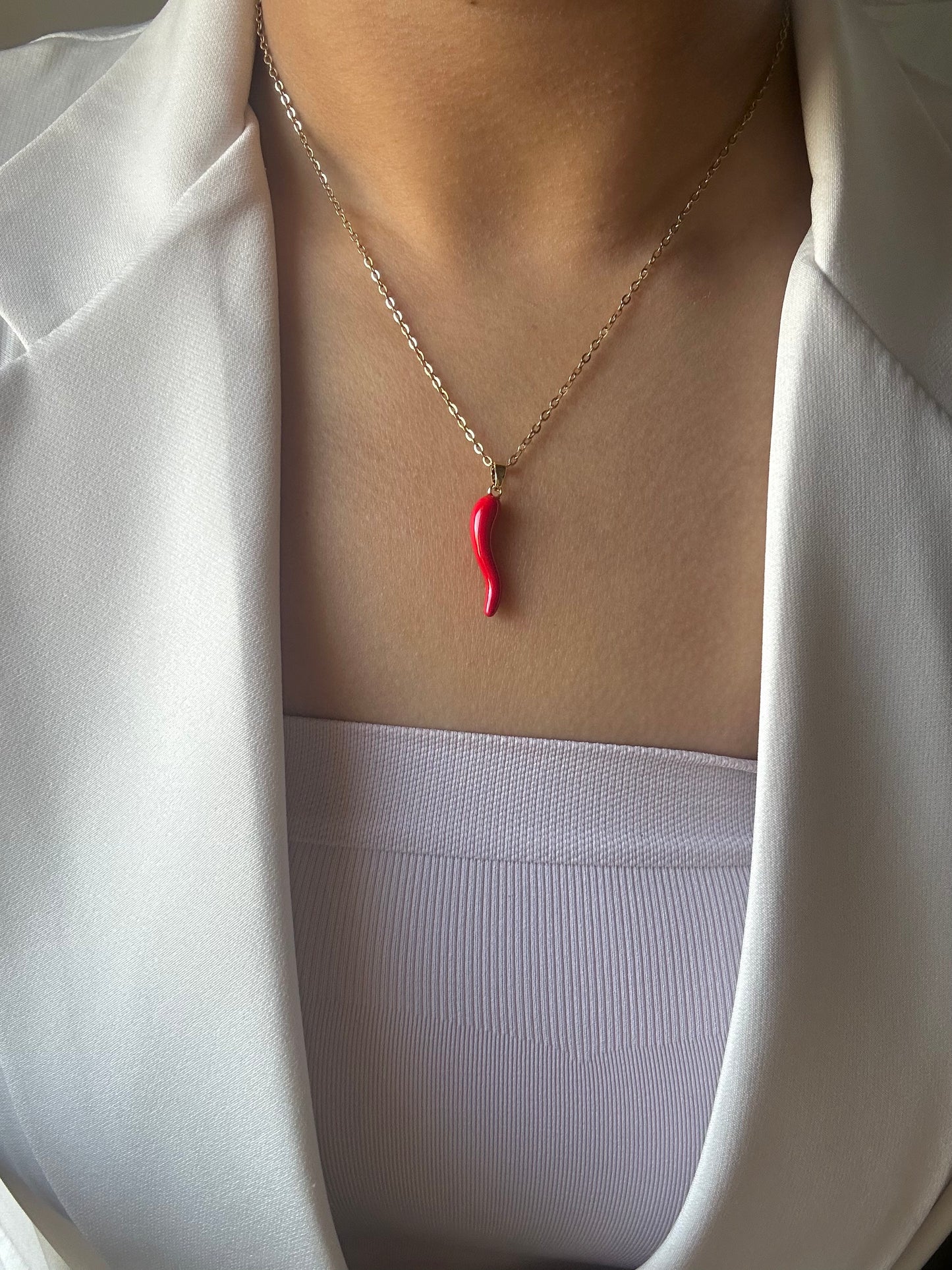 Chili paper necklace