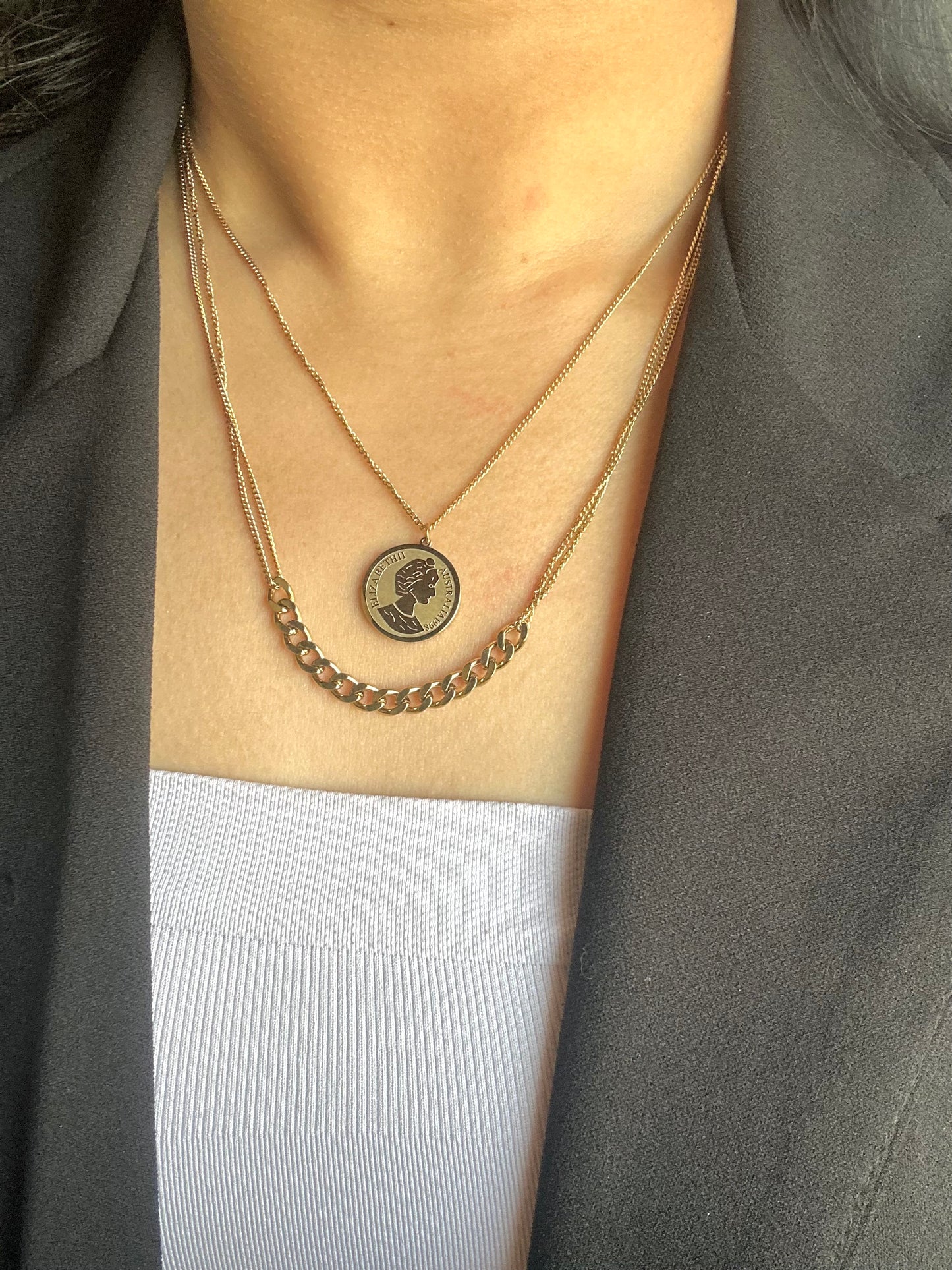 Two Layers Coin Necklace