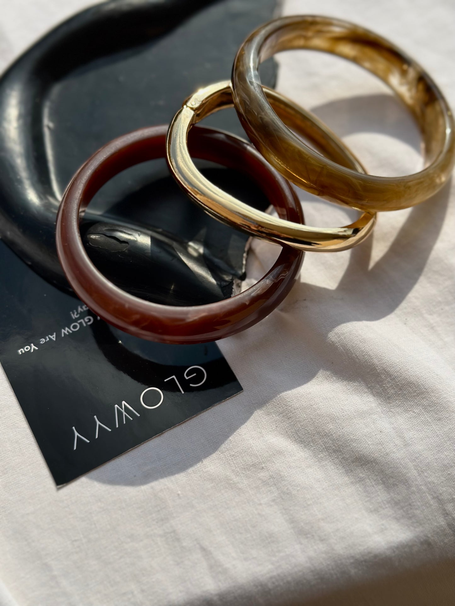 Gold Acrylic Bangles