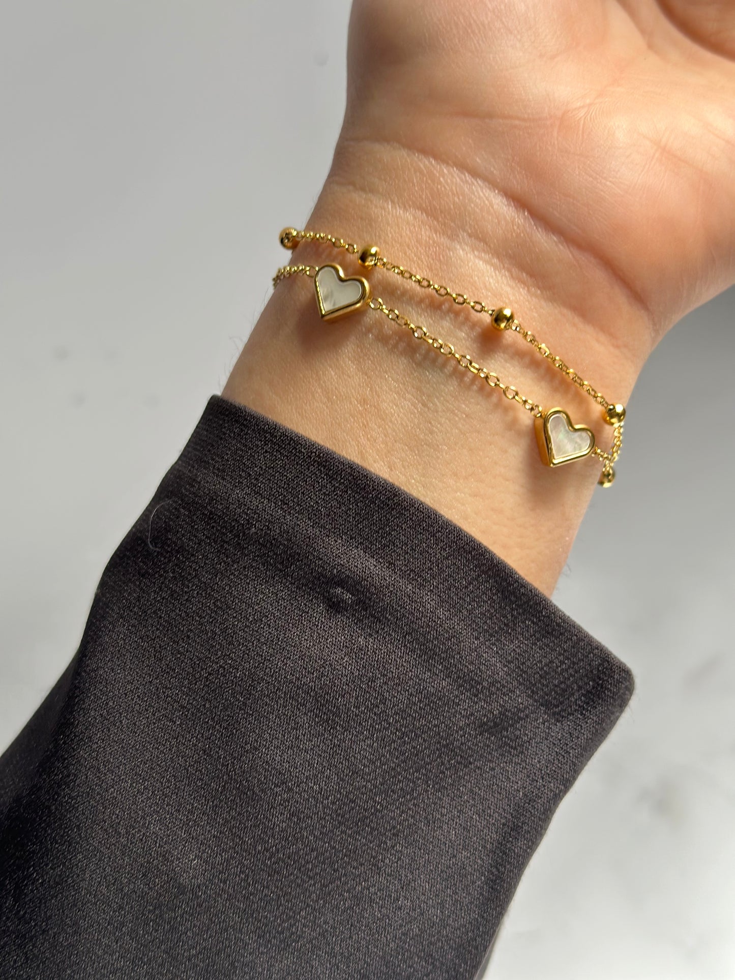 White Heart Bracelet