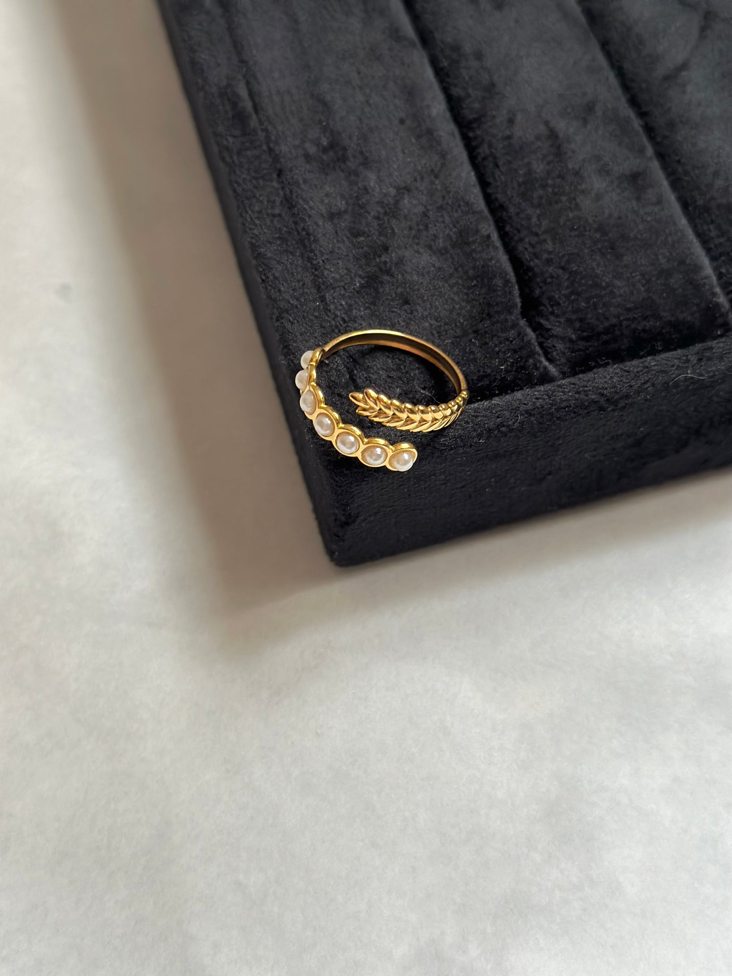 Cross Braided Pearl Ring