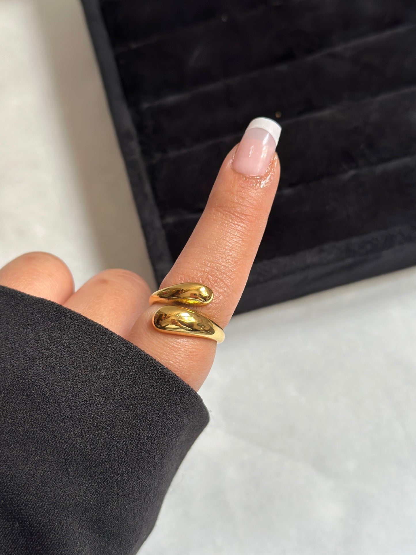 Water Drop Gold Ring