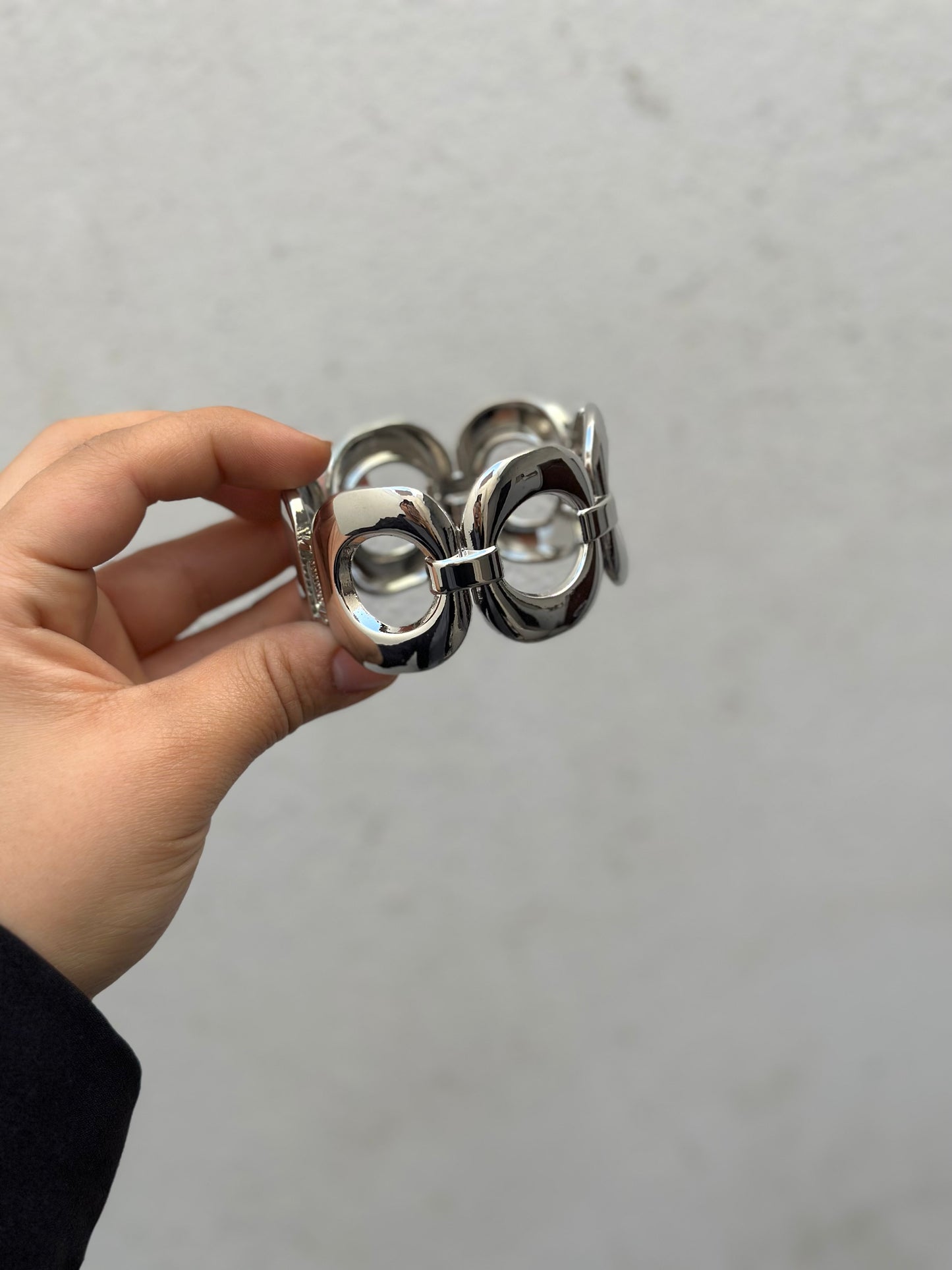 Circles Silver Bangle