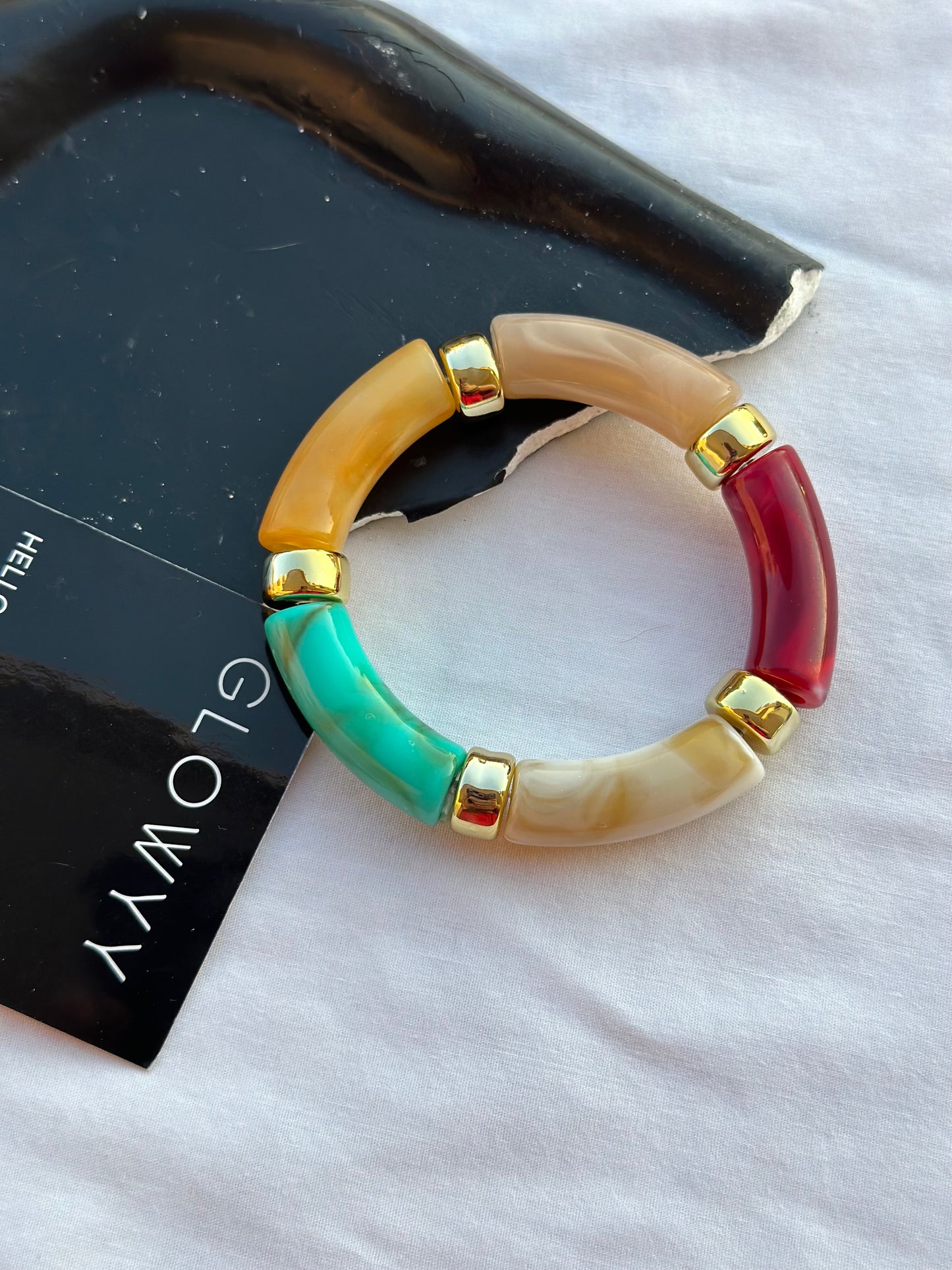Retro colored Acrylic Bambo Bangle