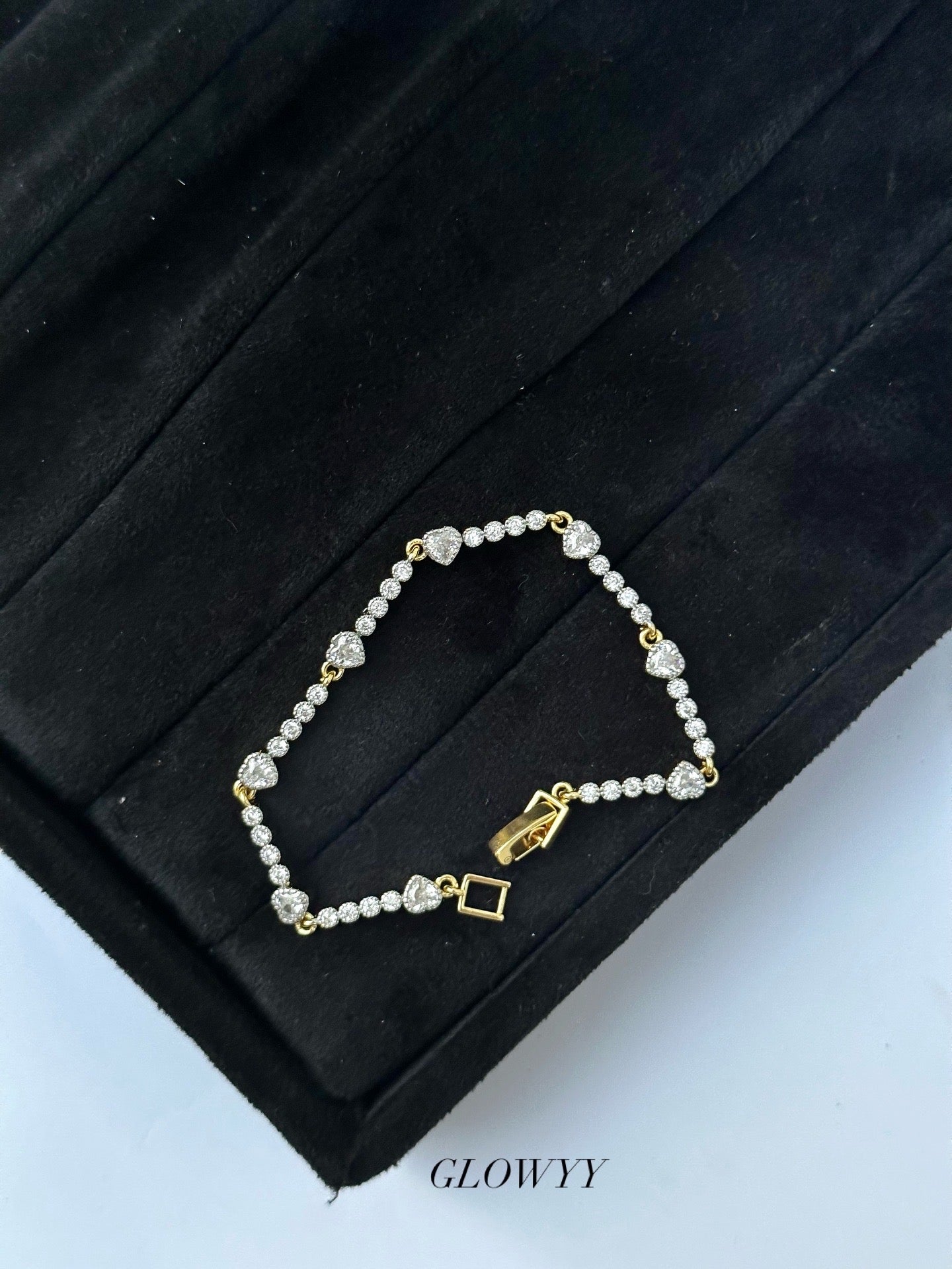 Heart Gold X silver Bracelet