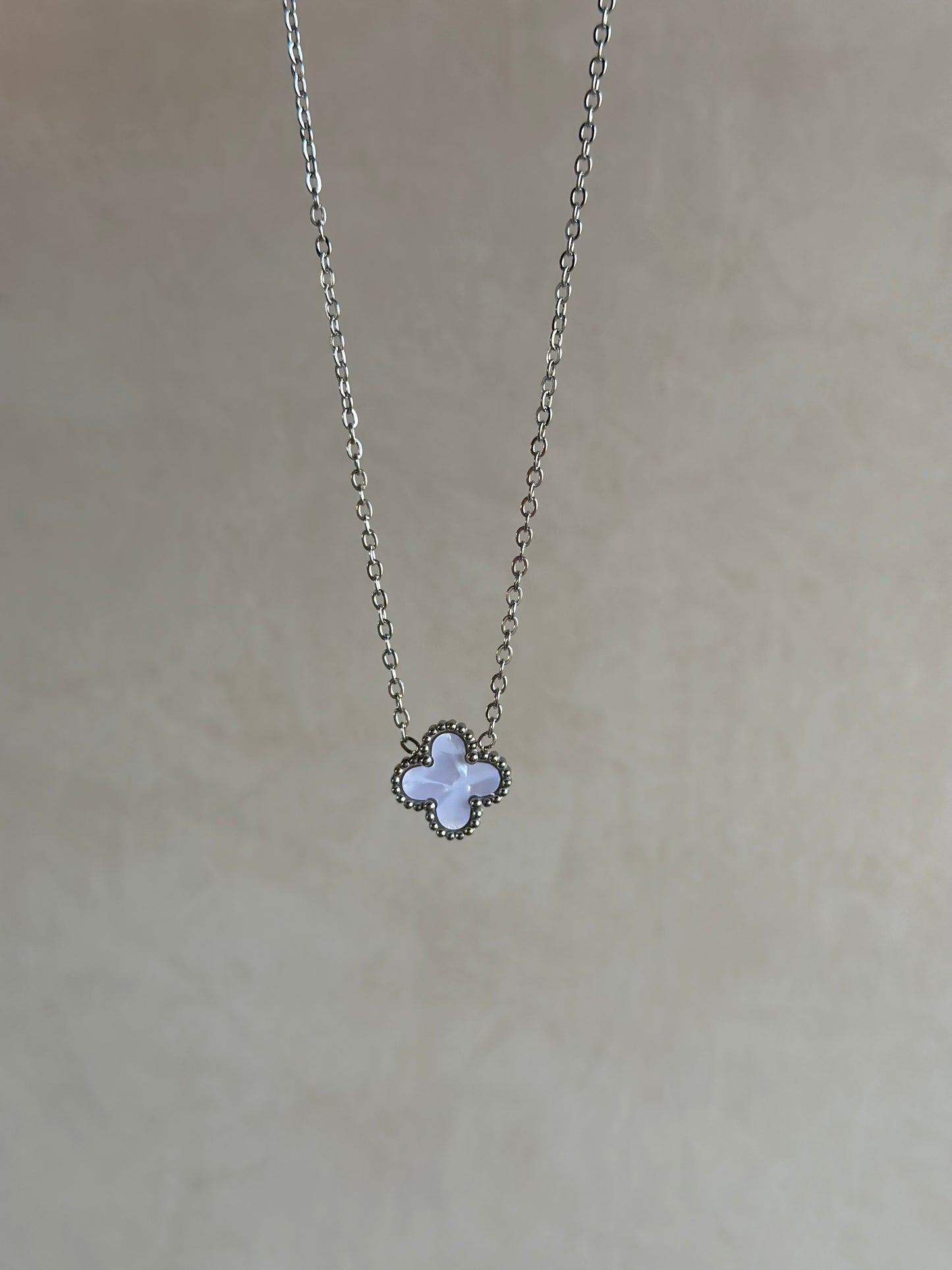 Double sided Vancleef Silver Necklace