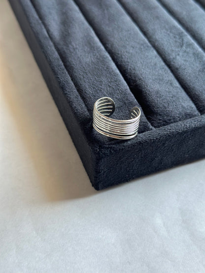 Lines Silver Ring