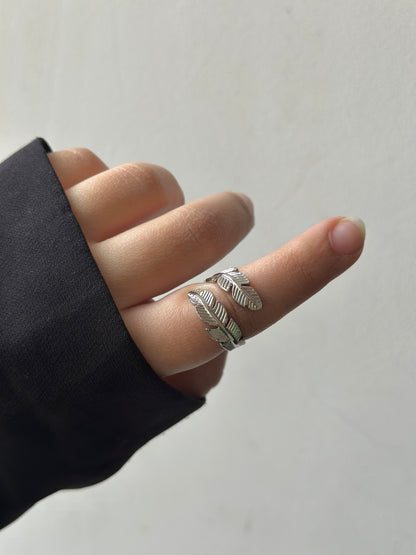 Tree Leaf Silver ring