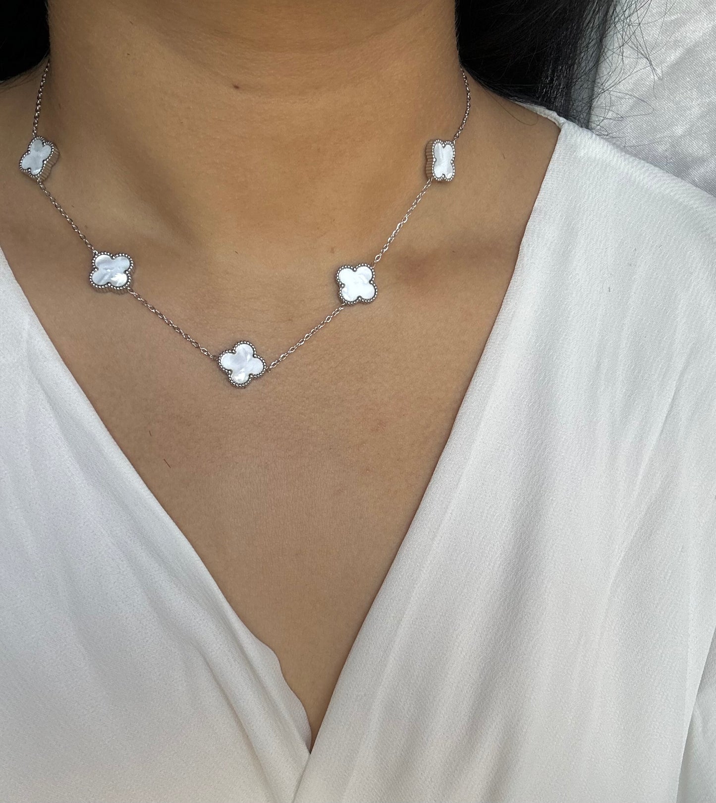 Silver Vancleef Necklace