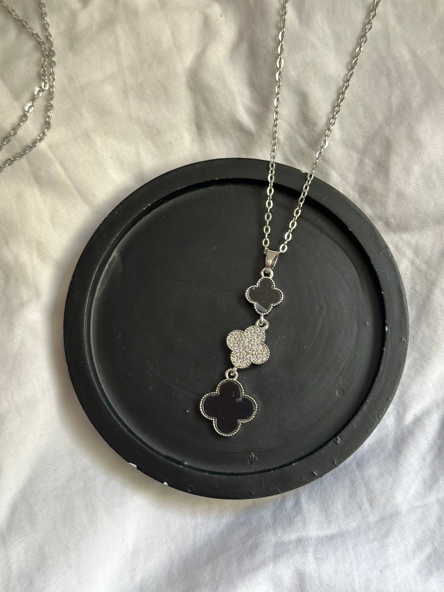 Trible vancleef silver necklace