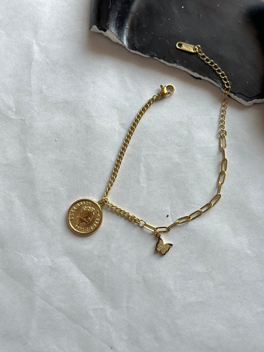 Coin x Butterfly Bracelet