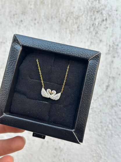 Two Swans Love Necklace