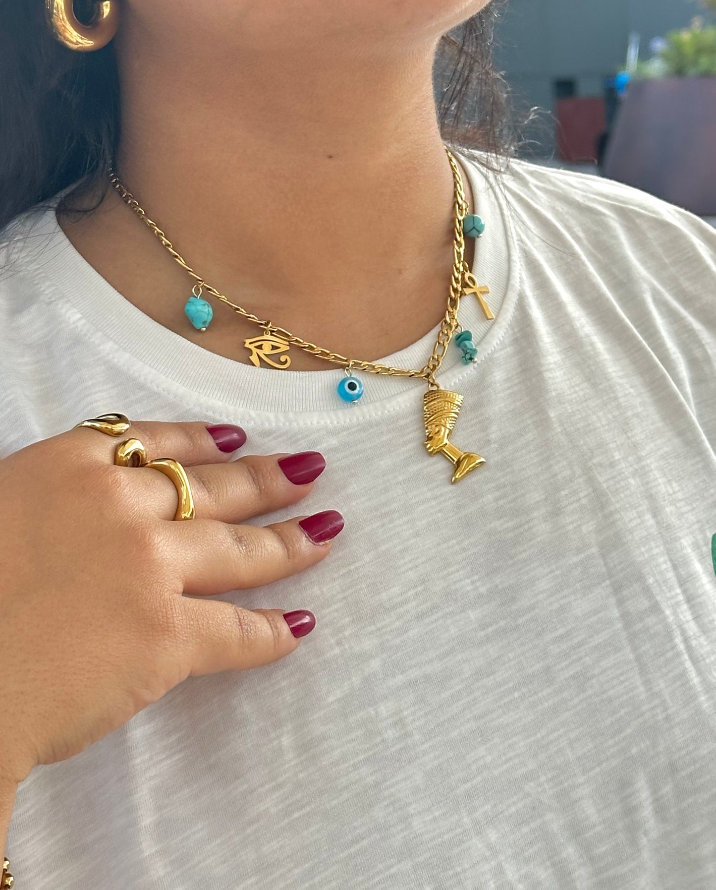 Blue Nefrtiti Necklace