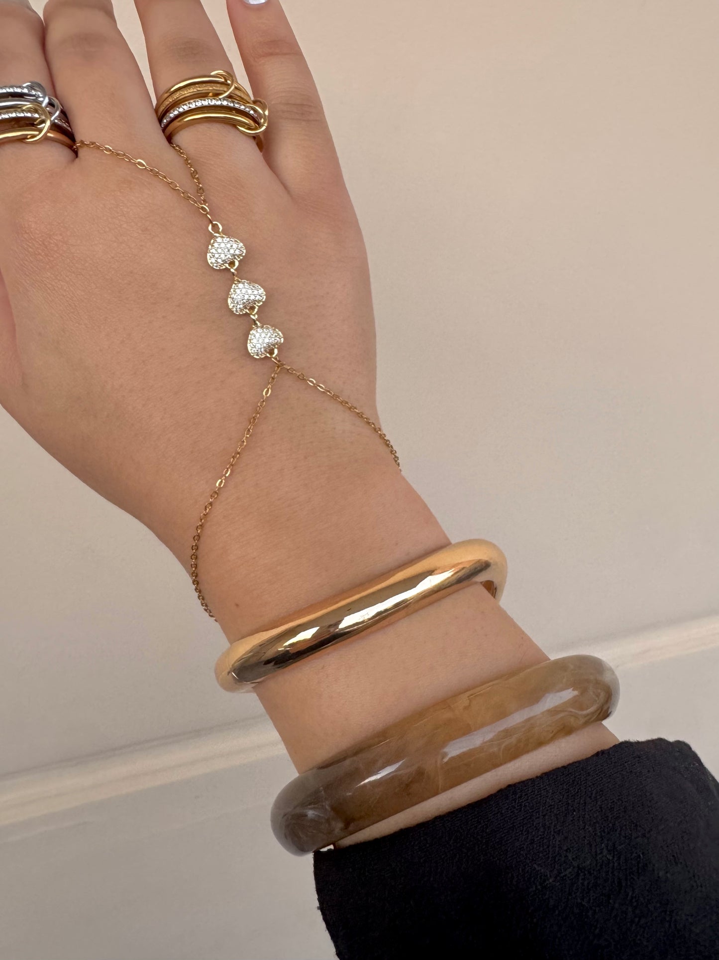 Heart Gold Hand chain