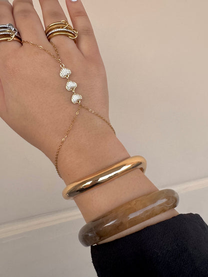 Heart Gold Hand chain