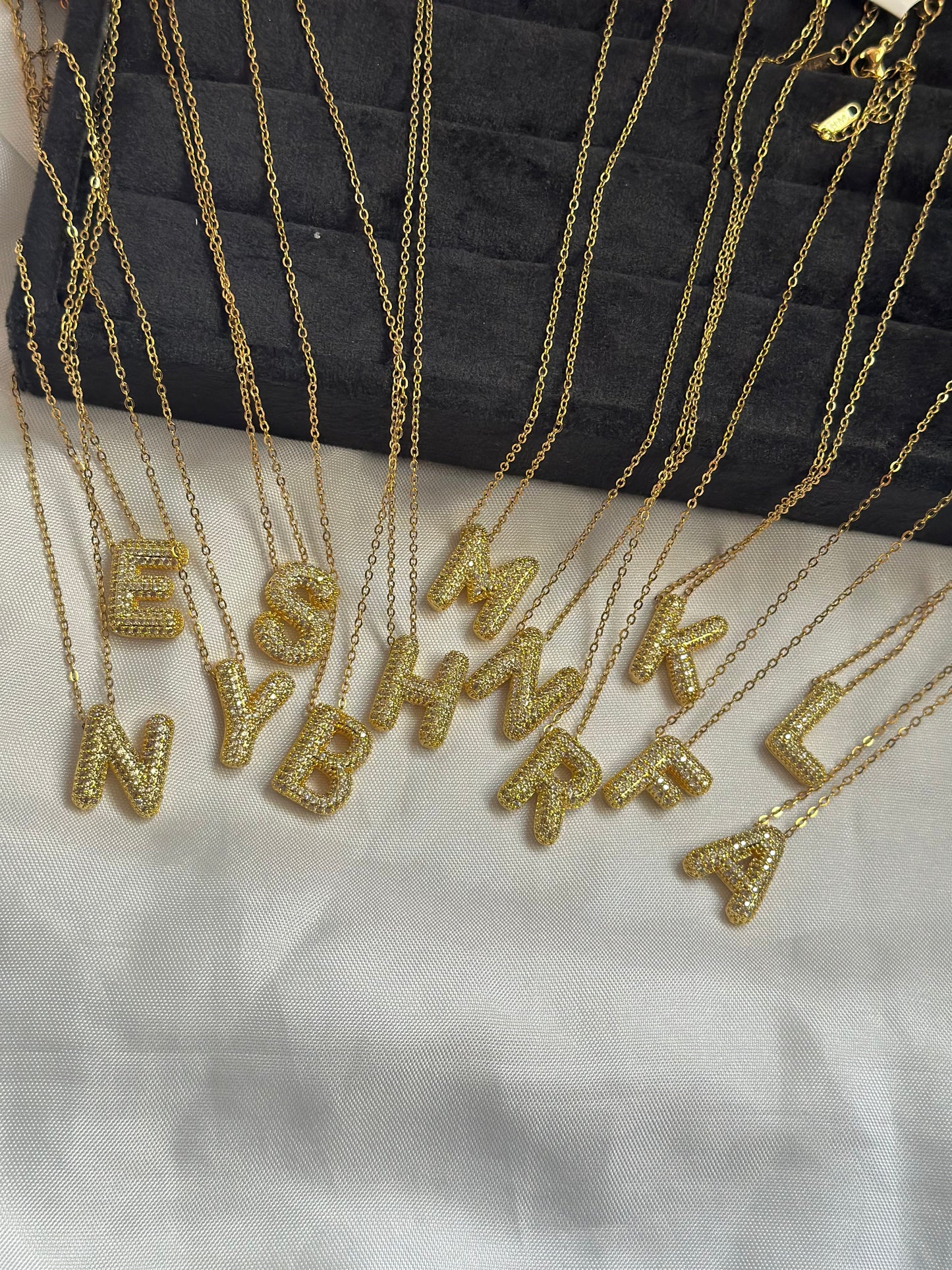 Gold Crystal Bubble Necklace