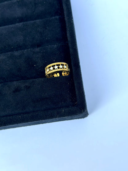 White Tiny Stars Ring