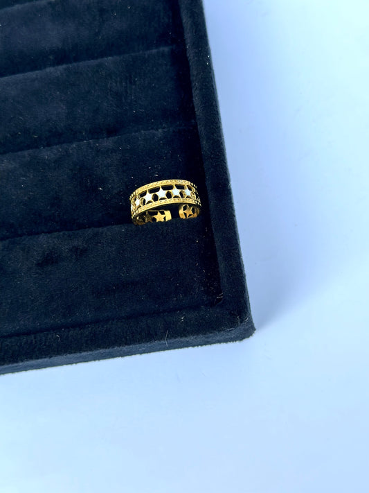 White Tiny Stars Ring