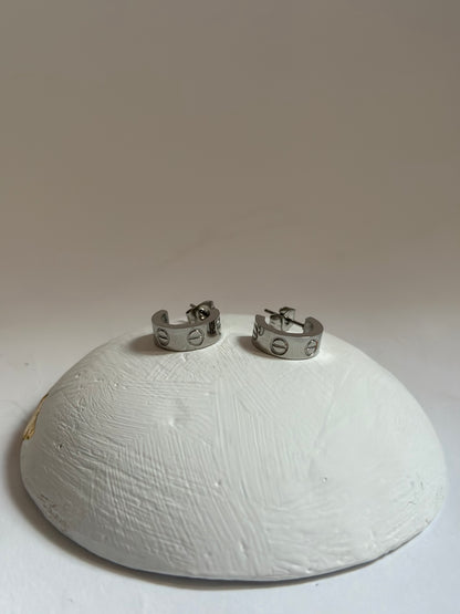 Silver cartier earrings