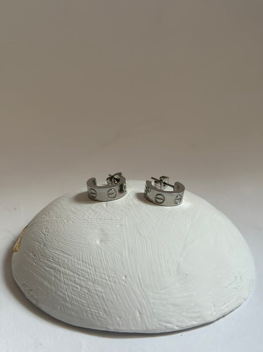 Silver cartier earrings