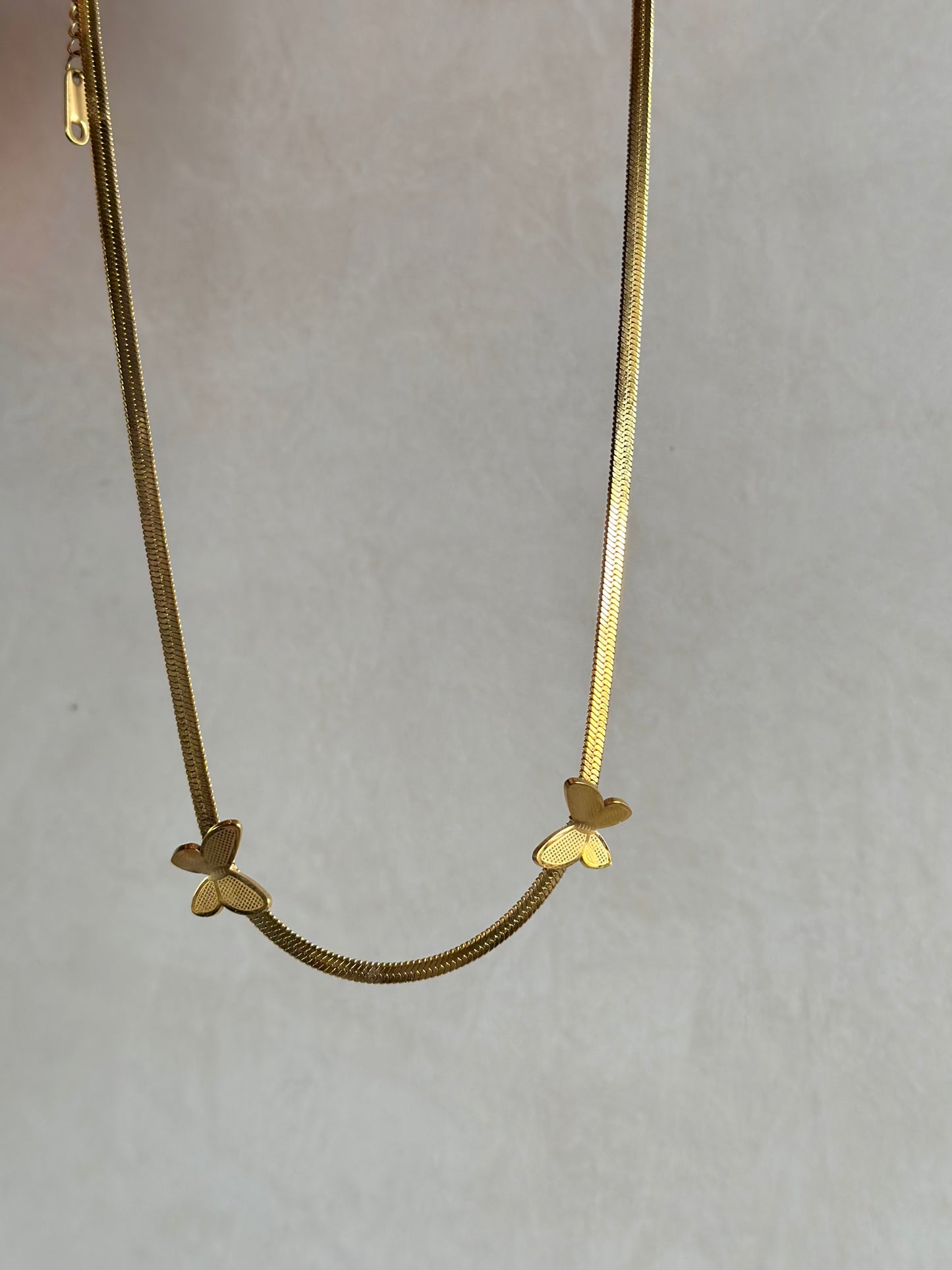 Two butterflies necklace