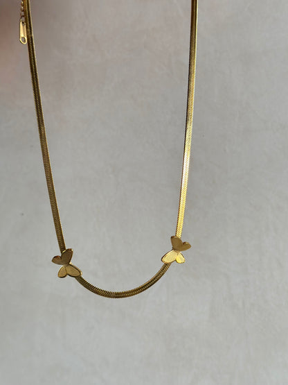 Two butterflies necklace