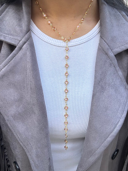 Circles Colored Drop Necklace