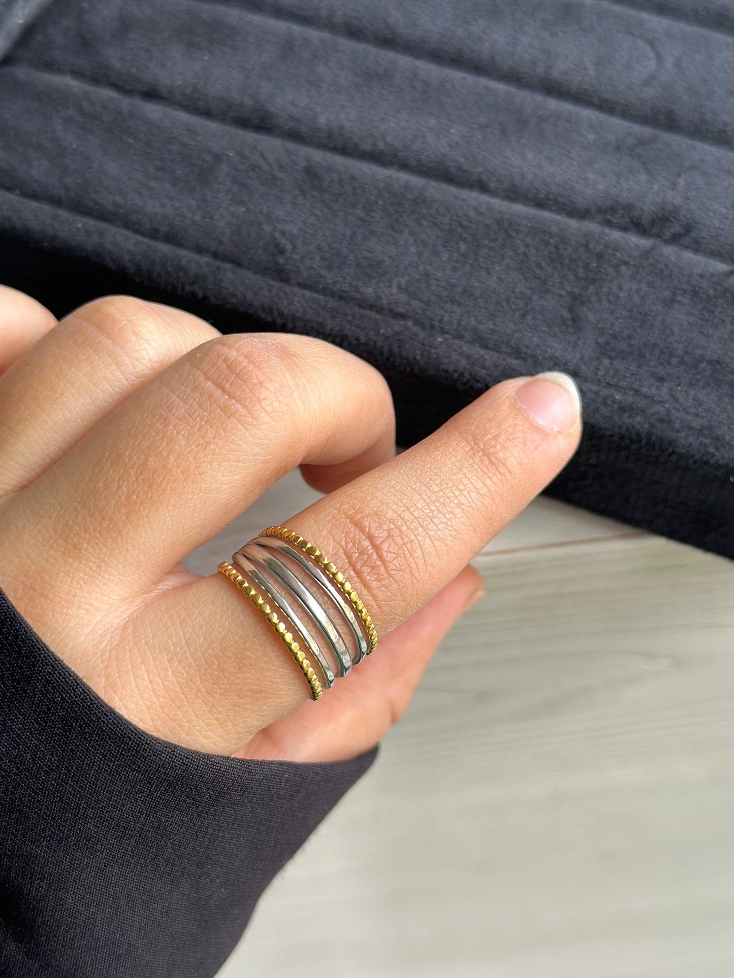 Lines Silver x Gold Ring