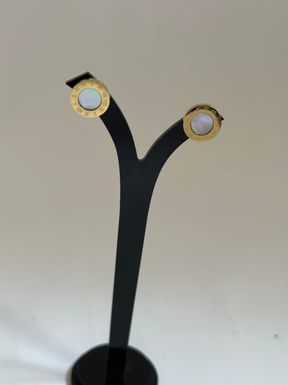 White Bavlgari Earrings