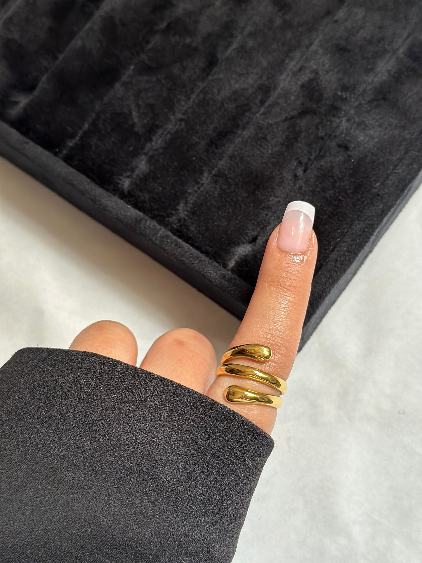 Triple Waterdrop Ring