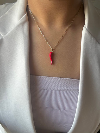 Chili paper necklace