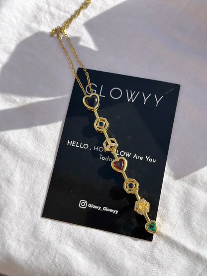 Purple Heart Drop Necklace