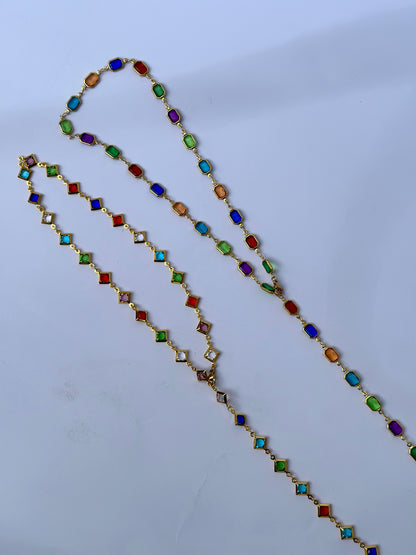 Y colors Drop Necklace