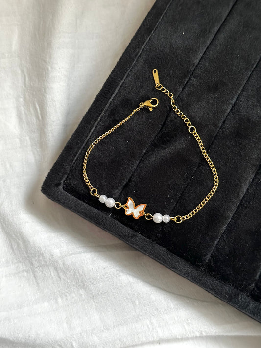 Pearl X Butterfly Bracelet