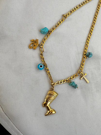 Blue Nefrtiti Necklace