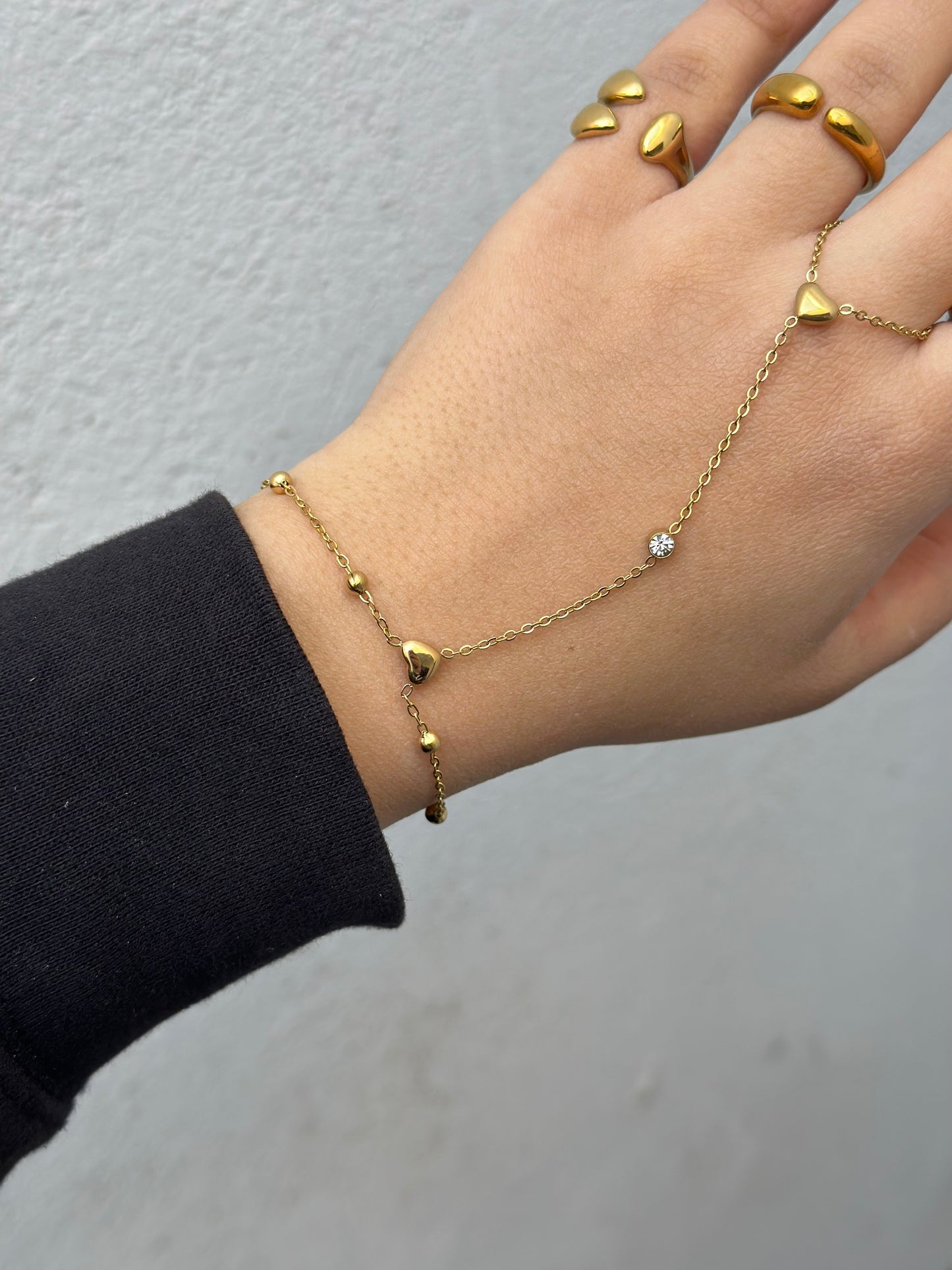 Tiny Hear Hand chain