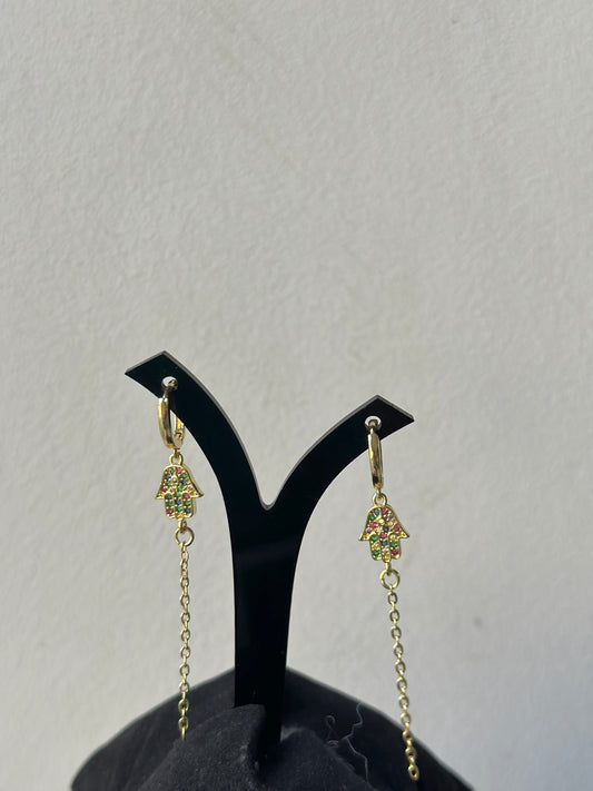 Kaf Chain Drop Earrings