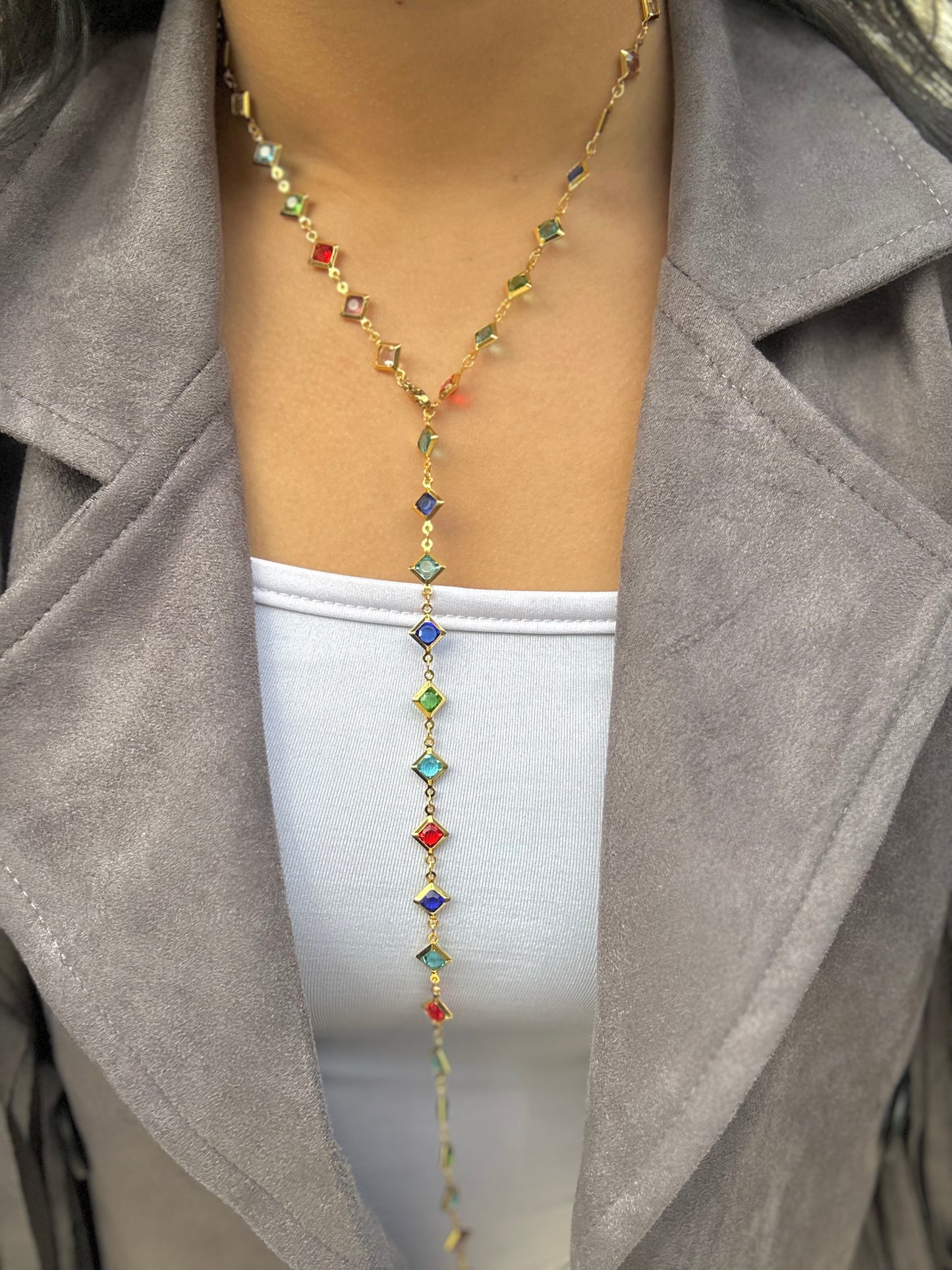 Y colors Drop Necklace