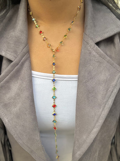 Y colors Drop Necklace