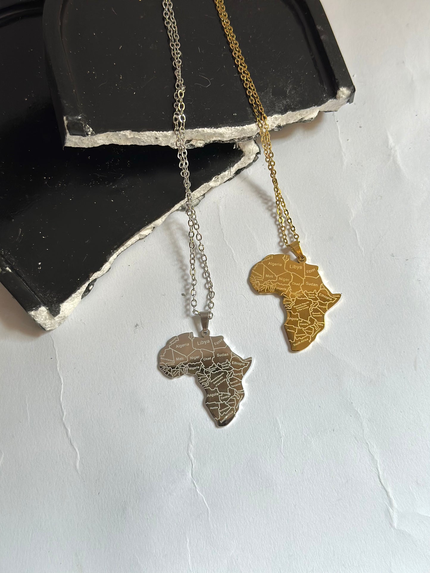 Africa Map Necklace