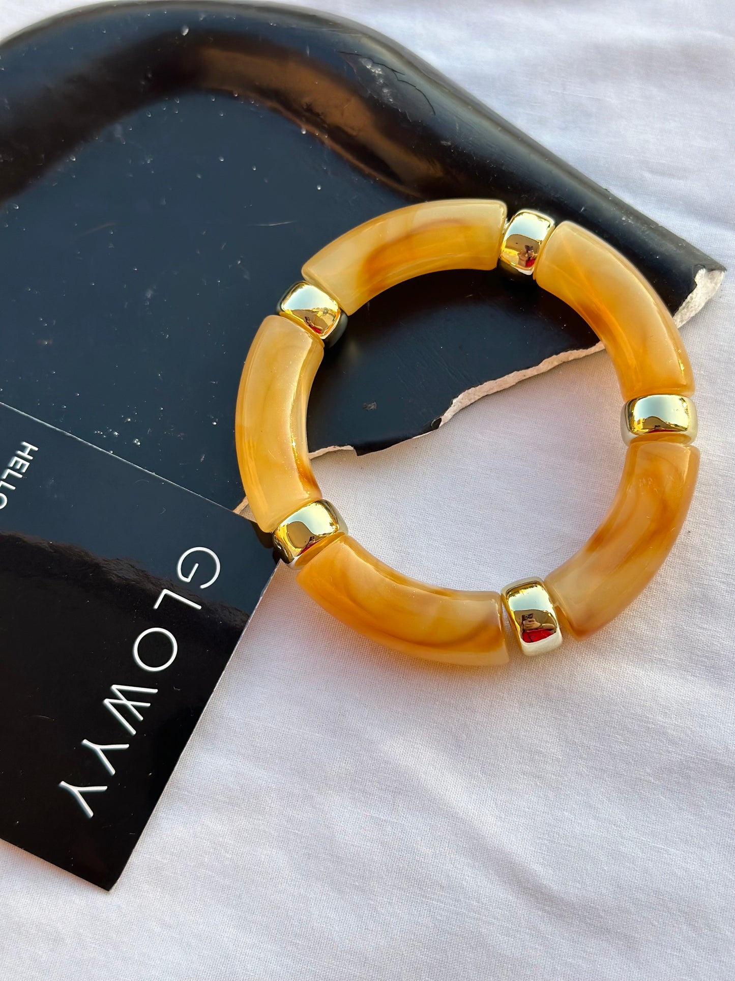 Honey Acrylic Bambo Bangle