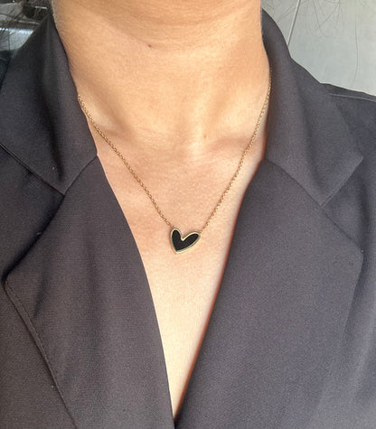 Black Heart Necklace