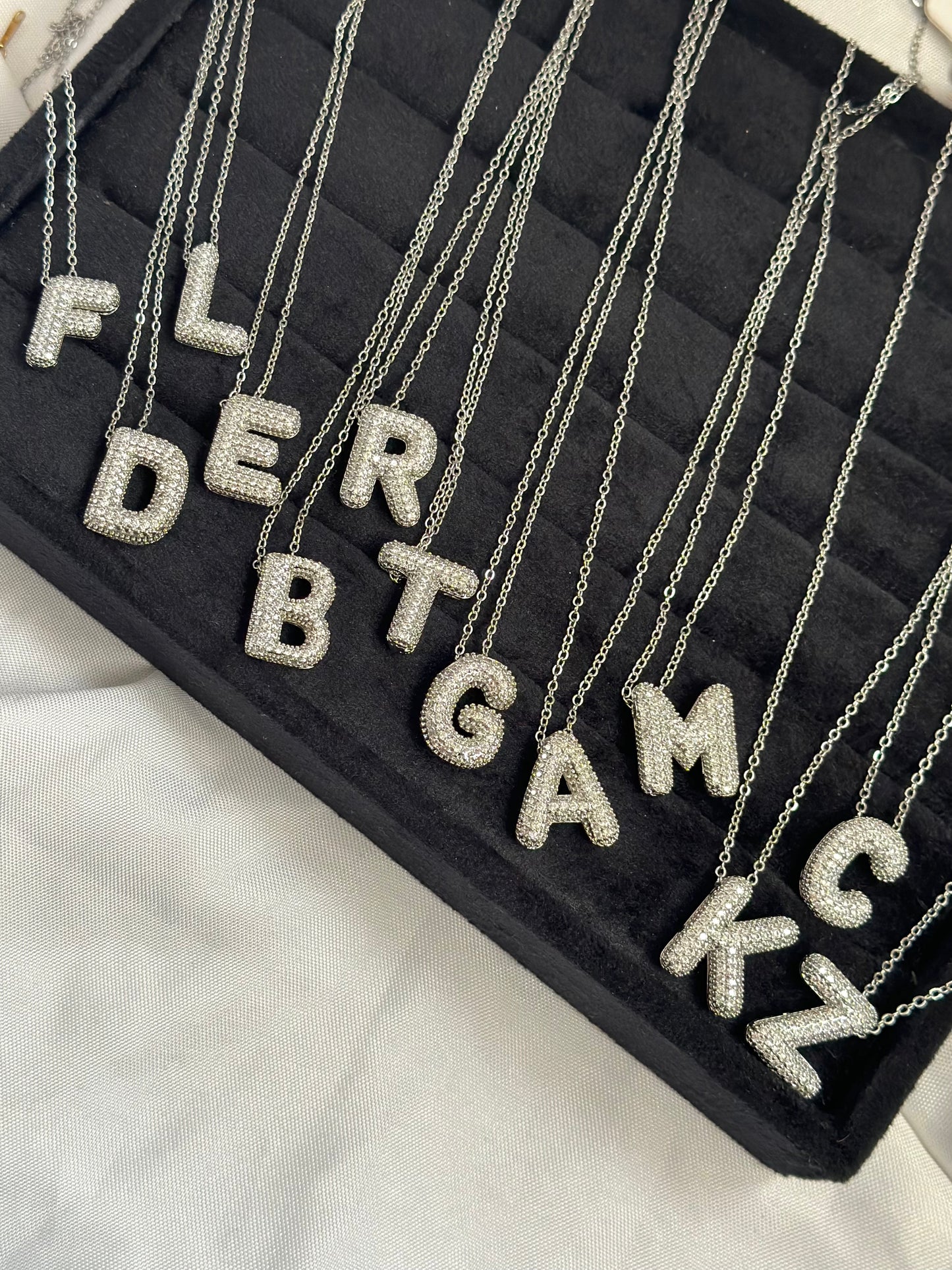 Silver Bubble Letter