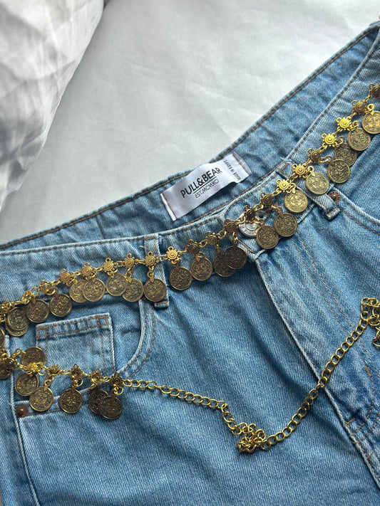 Minimal Gold Coin Belt