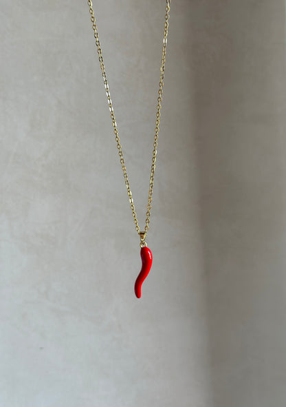 Chili paper necklace