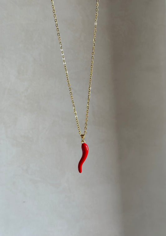Chili paper necklace