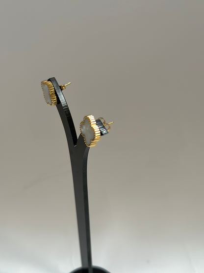 White VanCleef Earrings