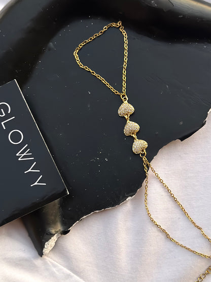 Heart Gold Hand chain